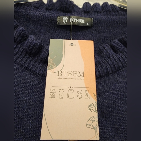 BTFBM Navy Blue Ultra-Soft Sweater - Picture 5 of 5
